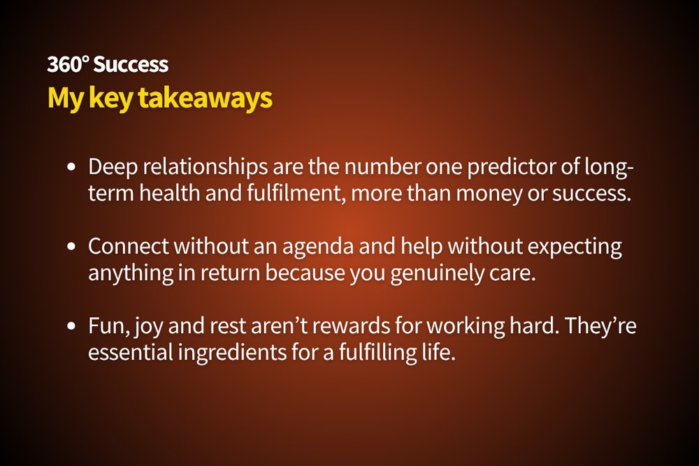 My key takeaways from 360° Success