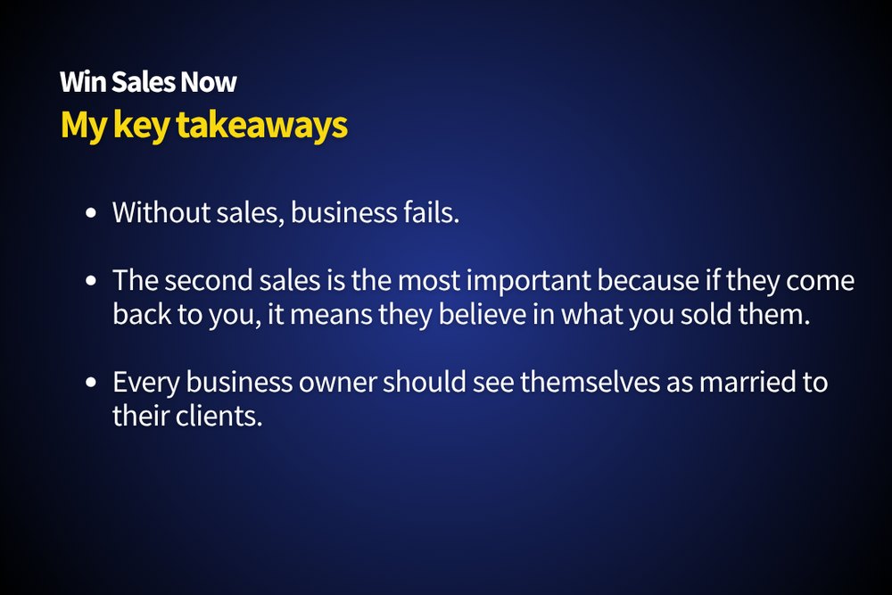 My key takeaways from Win Sales now